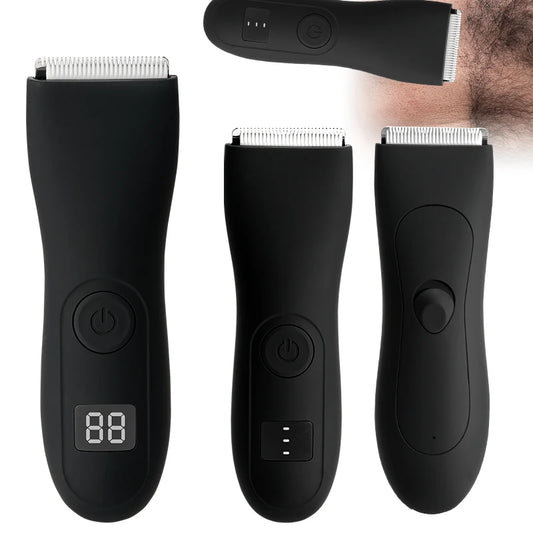 Mens Body Hair Trimmer for Men Balls Women Lady Shaver Hair Removal Bikini Trimmer Groin & Body Shaver Groomer Arm Beard Razor